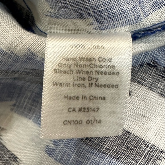 Talbots Chevron Ikat 100% Linen Cover Up Tunic Dress Sz M - Picture 7 of 10